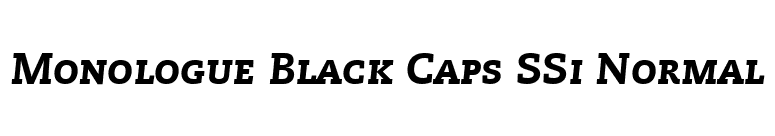 Monologue Black Caps SSi Normal font preview