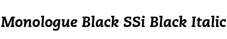Monologue Black SSi Black Italic font preview
