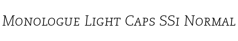 Monologue Light Caps SSi Normal font preview
