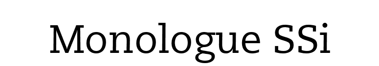 Monologue SSi font preview