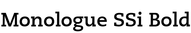 Monologue SSi Bold font preview
