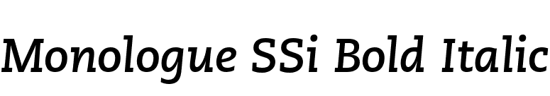 Monologue SSi Bold Italic font preview