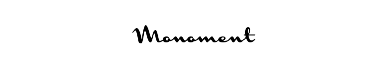 Monoment font preview