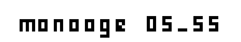 monooge 05_55 font preview
