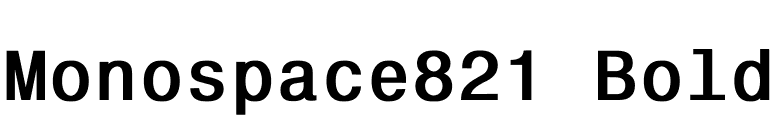 Monospace821 Bold font preview