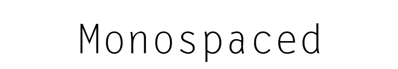Monospaced font preview