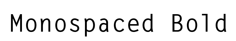 Monospaced Bold font preview