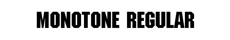 Monotone Regular font preview