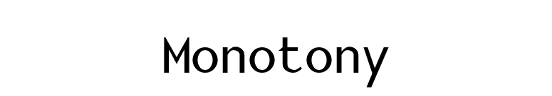 Monotony font preview