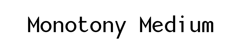 Monotony Medium font preview