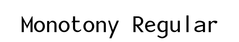 Monotony Regular font preview