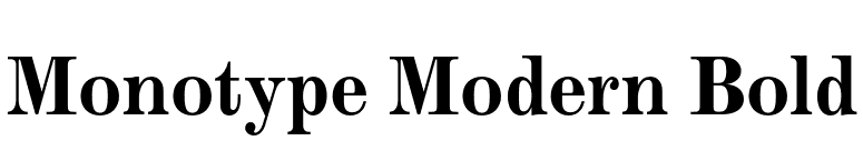 Monotype Modern Bold font preview