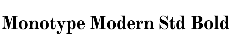 Monotype Modern Std Bold font preview