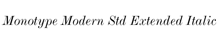 Monotype Modern Std Extended Italic font preview