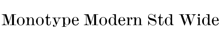 Monotype Modern Std Wide font preview