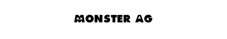 Monster AG font preview