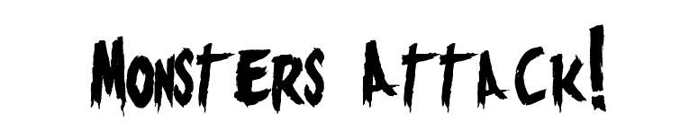 Monsters Attack! font preview