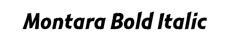 Montara Bold Italic font preview