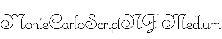 MonteCarloScriptNF Medium font preview