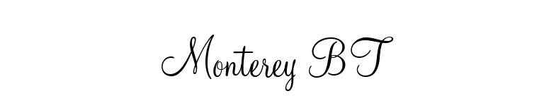 Monterey BT font preview
