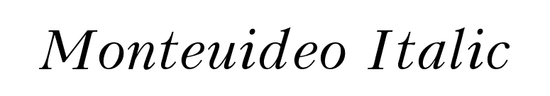 Monteuideo Italic font preview