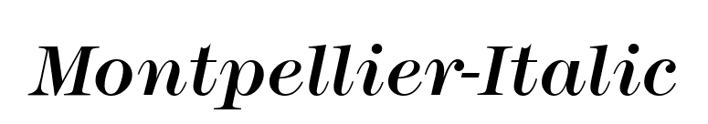 Montpellier-Italic font preview