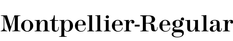 Montpellier-Regular font preview