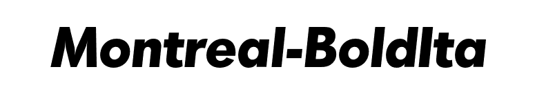 Montreal-BoldIta font preview