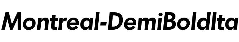 Montreal-DemiBoldIta font preview