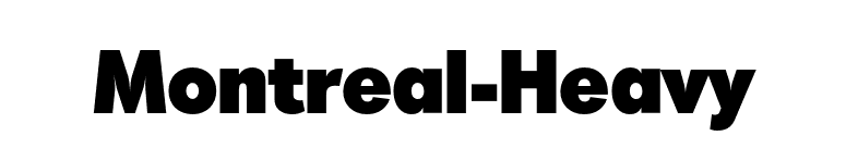 Montreal-Heavy font preview