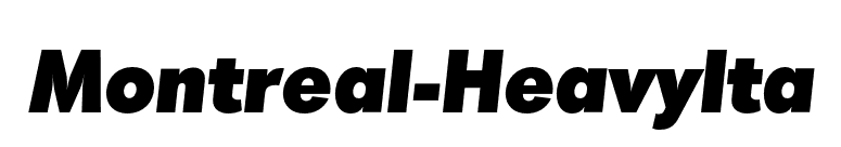Montreal-HeavyIta font preview