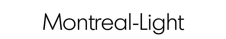 Montreal-Light font preview