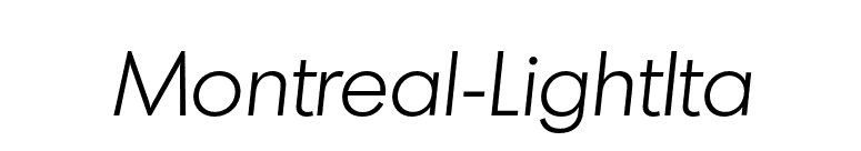 Montreal-LightIta font preview