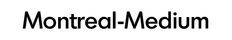 Montreal-Medium font preview