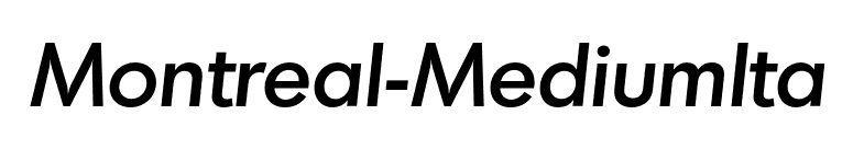 Montreal-MediumIta font preview