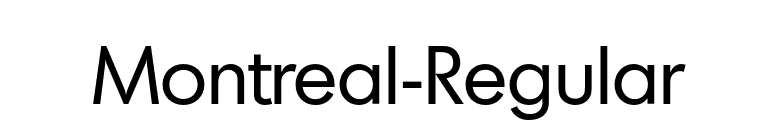 Montreal-Regular font preview