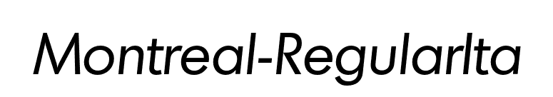 Montreal-RegularIta font preview
