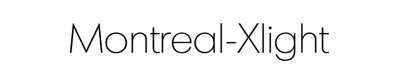 Montreal-Xlight font preview
