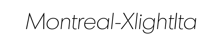 Montreal-XlightIta font preview