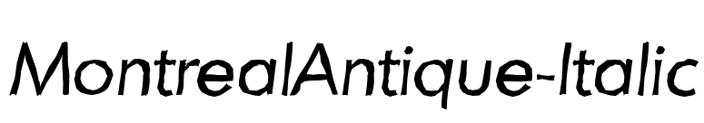 MontrealAntique-Italic font preview