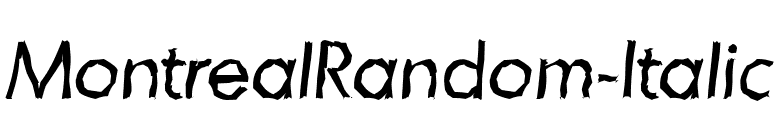 MontrealRandom-Italic font preview