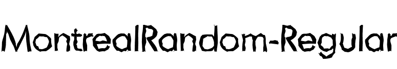 MontrealRandom-Regular font preview