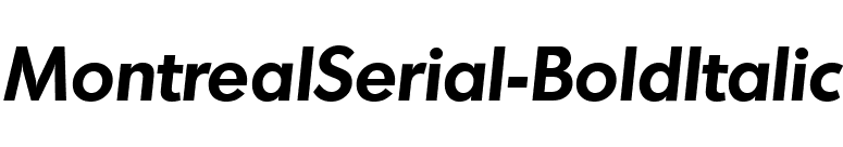 MontrealSerial-BoldItalic font preview