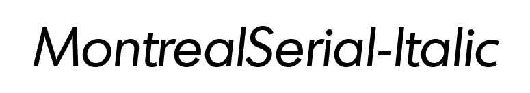MontrealSerial-Italic font preview