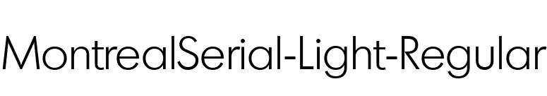 MontrealSerial-Light-Regular font preview