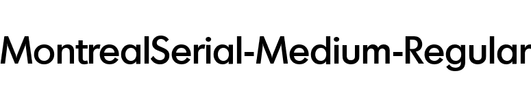 MontrealSerial-Medium-Regular font preview