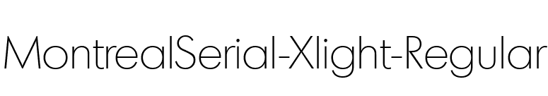 MontrealSerial-Xlight-Regular font preview