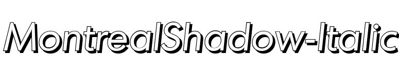 MontrealShadow-Italic font preview