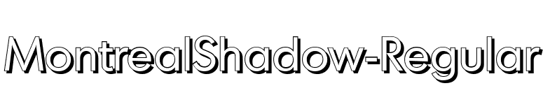MontrealShadow-Regular font preview