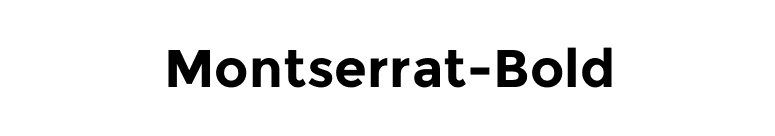 Montserrat-Bold font preview